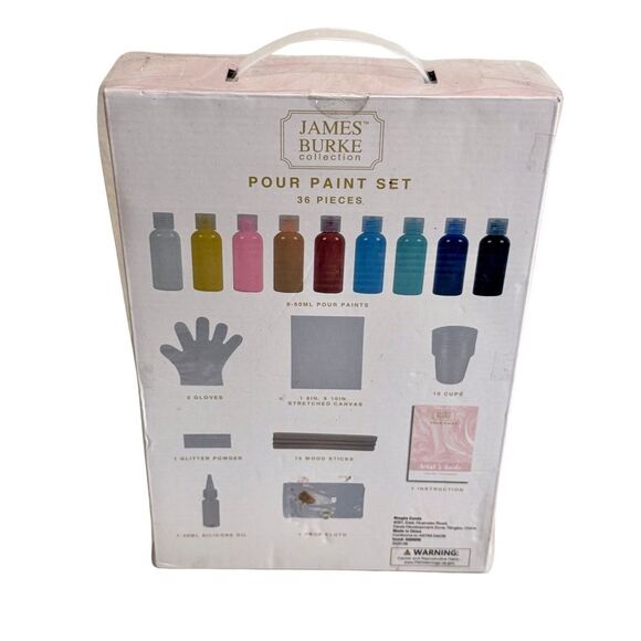 James Burke Collection 36-Piece Pour Paint Set, Fluid Art - Picture 3 of 5